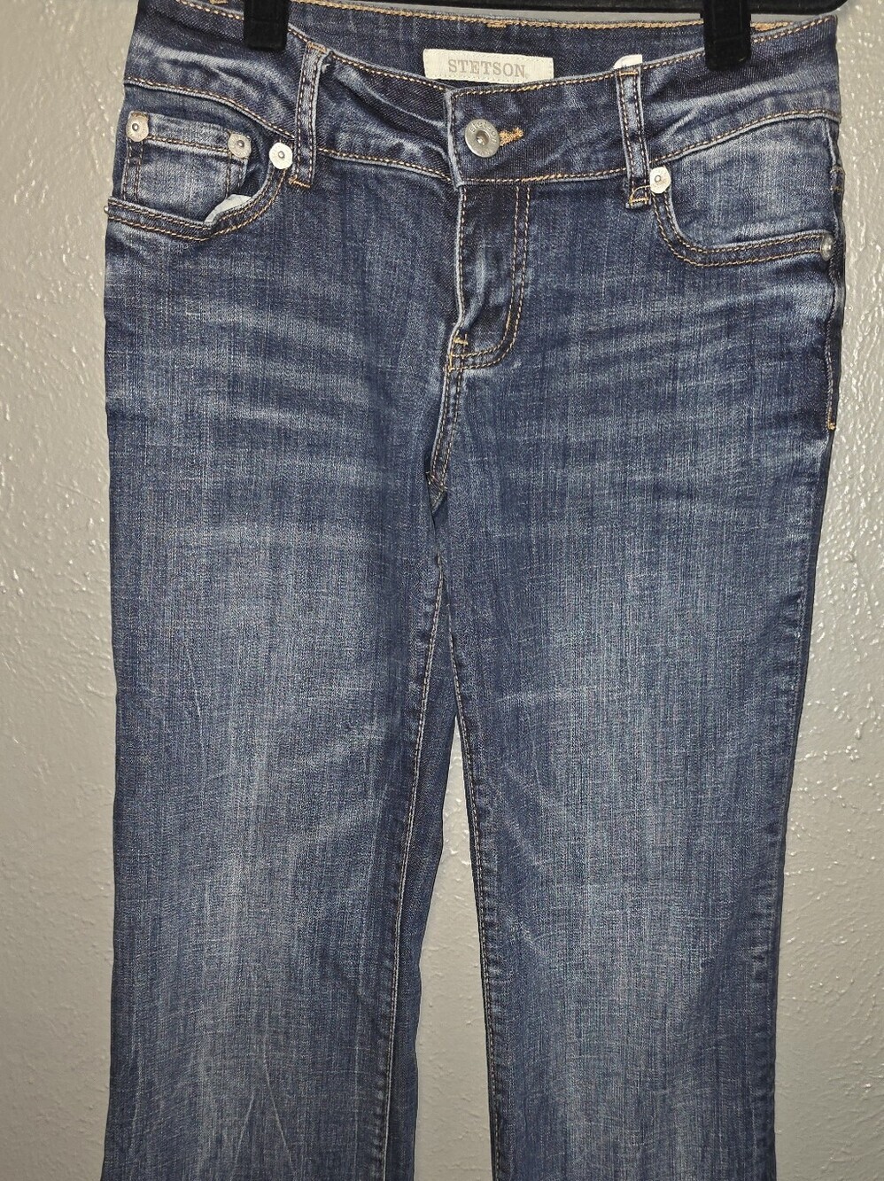 Stetson Women's 214 City Trouser Flare Leg Western Jeans Blue Denim Size 4